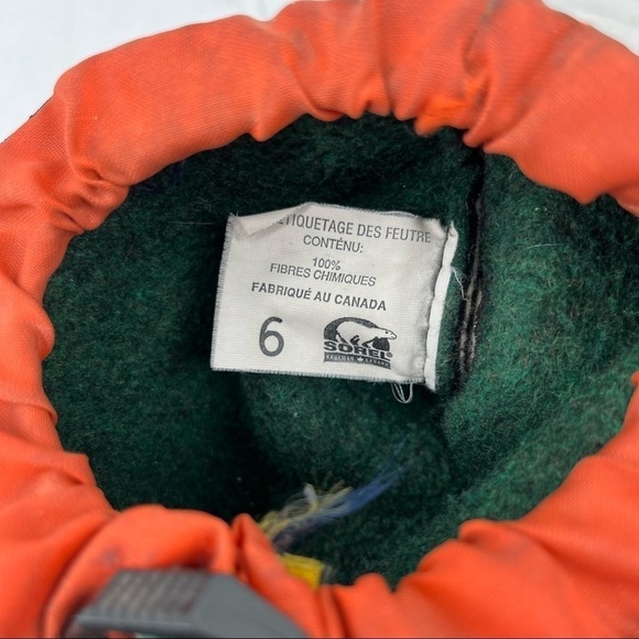 SOREL Youth Boys Kaufman Blue Yellow Orange Winter Snow Boots insulated size: 6 - Picture 3 of 6